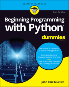 Beginning Programming with Python For Dummies, 2nd Edition pdf python programming books